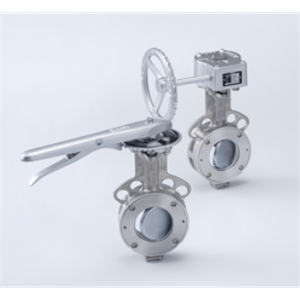 日本原装KITZ北泽 带 PTFE 阀座的双偏心不锈钢蝶阀（UB 系列）