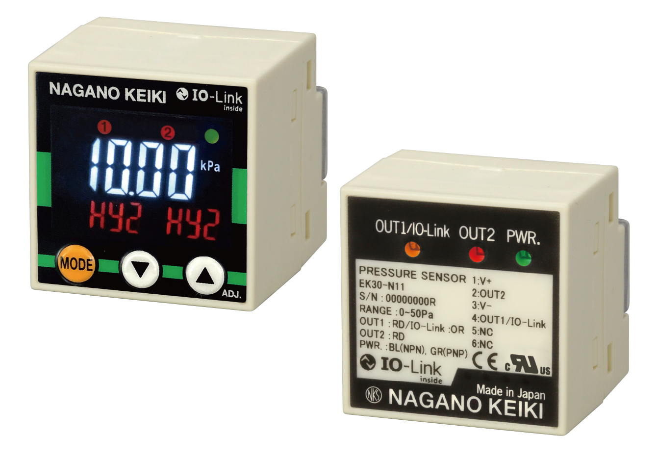 日本原装进口ANOKEIKI长野计器EK30 IO-Link 数字式差压表