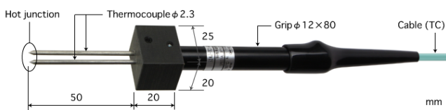 ANRITSU安立计器溶融金属表面用E型热电偶524E-TC1-ANP