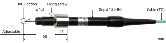ANRITSU安立计器刺入型内部温度传感器E型热电偶520E-TC1-ANP