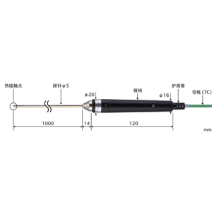 ANRITSU安立计器内藏磁铁型表面温度传感器K型热电偶BS-51K-100-TC1-ANP ANRITSU安立计器内藏磁铁型表面温度传感器K型热电偶BS-51K-100-TC1-ANP