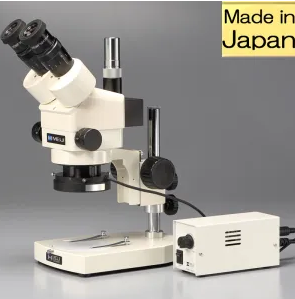 日本原装MEIJI明治 带环形LED照明的变焦放大三目体视显微镜EMZ-8TRH-P/10/964