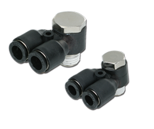 台湾CHELIC气立可 L 型回转双接头 SQKZ