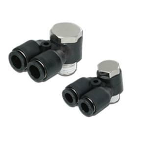 台湾CHELIC气立可 L 型回转双接头 SQKZ