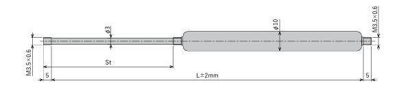 FUJILATEX不二精器 气体弹簧 FGS-10-80-BB