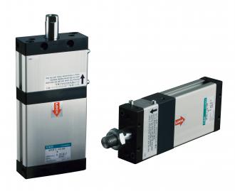 日本原装进口CKD喜开理 带任意位置防坠落扁平型气缸UFCD