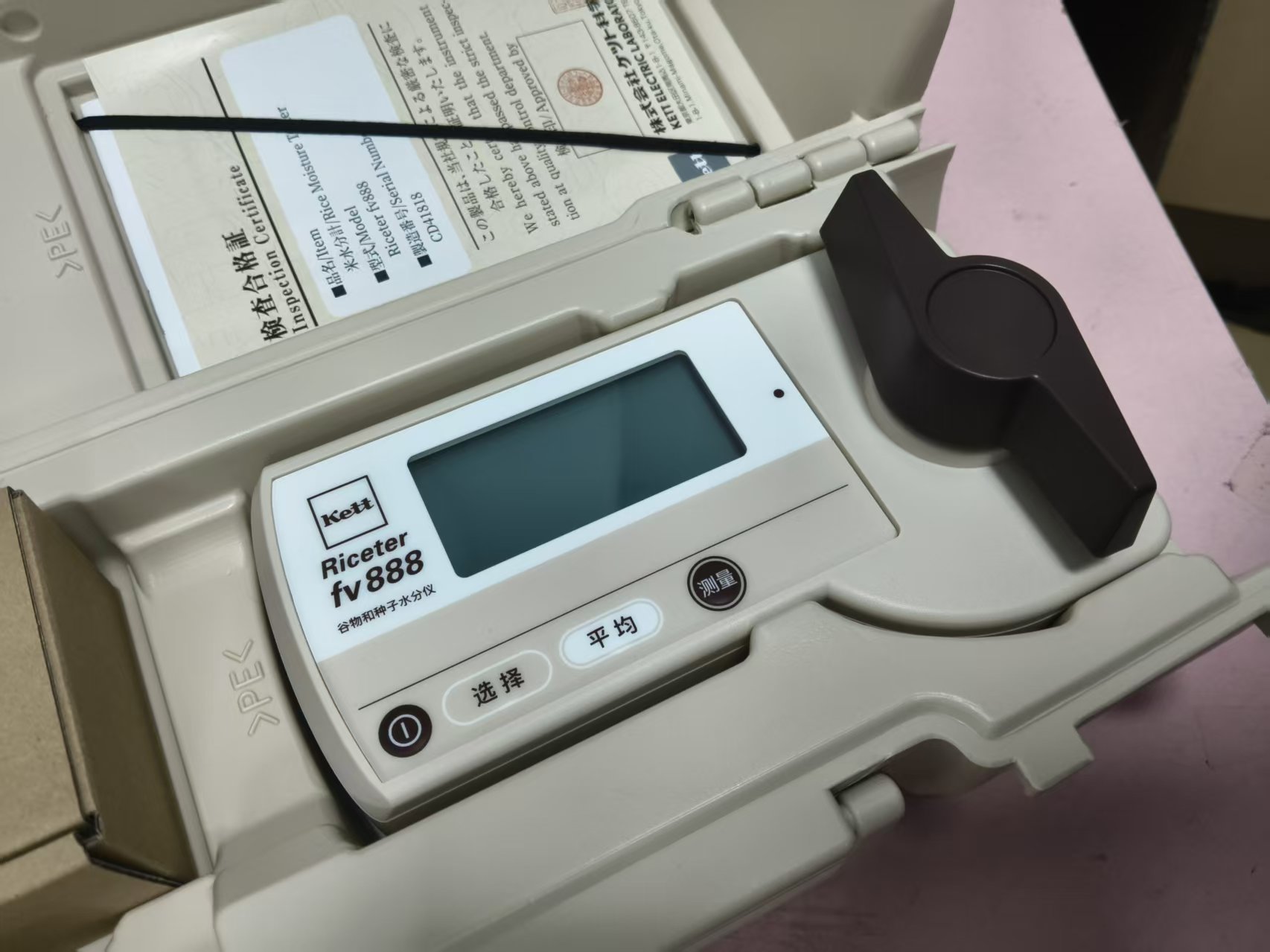 江崎中部地区办事处推荐日本原装进口KETT凯特米麦谷物水分计Riceter FV888