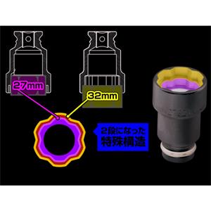 TONE前田 双快速装配套筒4NQFW-1924
