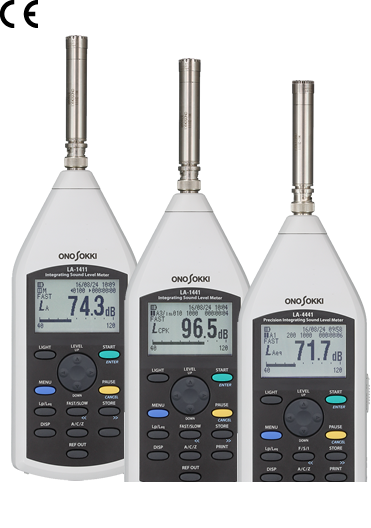 日本ONOSOKKI小野测器 等效噪音级噪声计  LA-4441A(精密声级计) LA-1411/1441A(普通声级计)