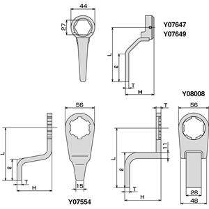 TONE前田 电池螺母跑道的反应条Y07647