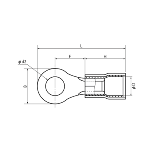 NICHIFU日富 带绝缘护套的压接端子/圆形（R形）/TMDV（聚氯乙烯）TMDV 1.25-5