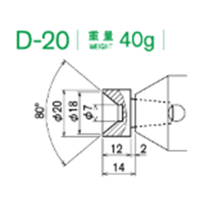 日本KABUTO 标准化淬火头 D-20