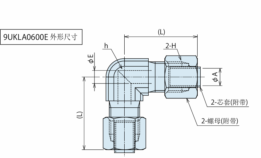KOSMEK考世美 直角接头 9UKLA0600E