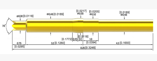 日本TESPRO 弹簧连接器引脚 NMCP-048-8250L-H