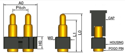 日本TESPRO 弹簧针连接器 PF-B140-L016-00T