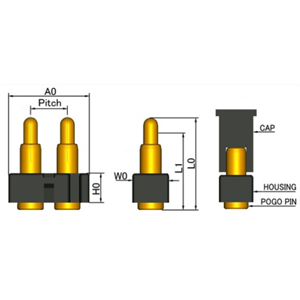 日本TESPRO 弹簧针连接器 PF-B180-L031-03T