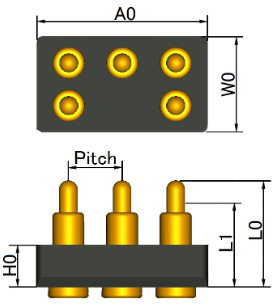 日本TESPRO 弹簧针连接器 CS-04P375-003